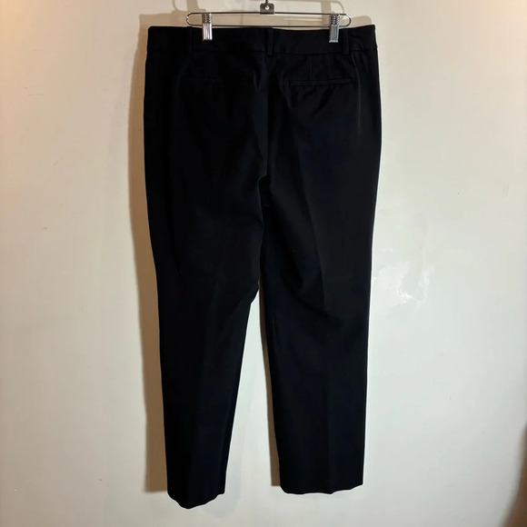 TALBOTS Sz 12P Newport Straight Leg Pockets Zipper Closure Jersey Knit Trousers - Picture 5 of 10